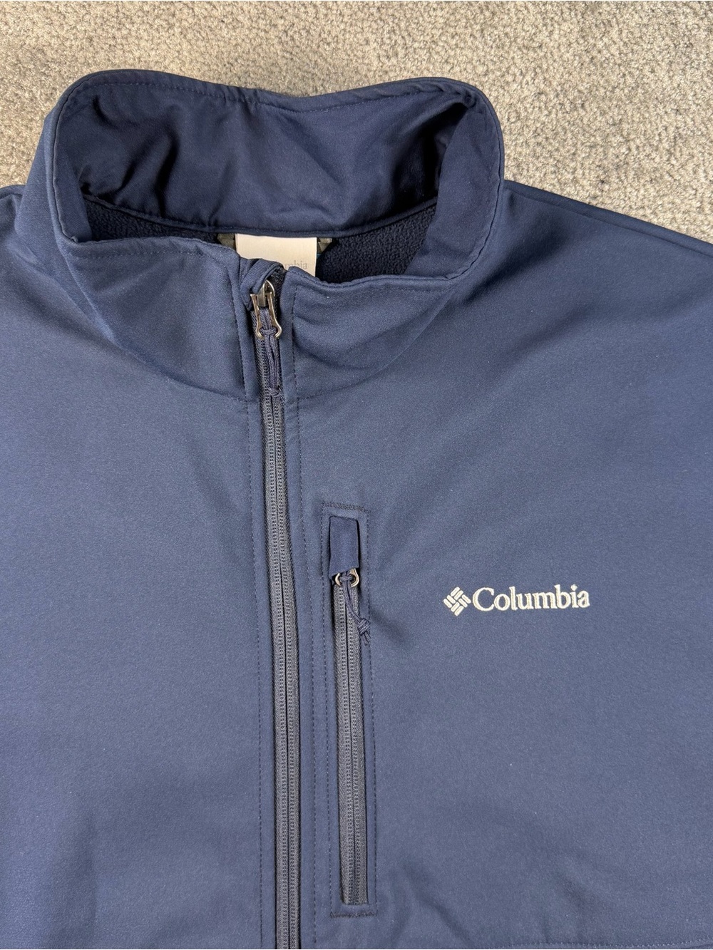 COLUMBIA Ascender Softshell Jacket Mens 2XT Tall Navy Wind Resistant Technical